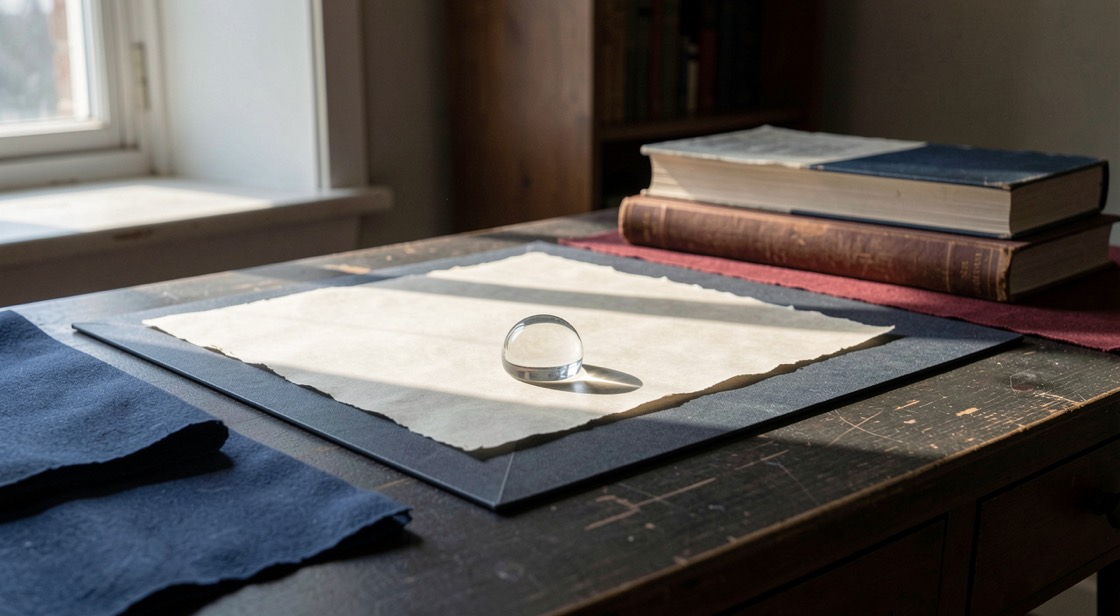A quiet research table with notes related to Baptist Beginnings: Baptism, Worship, and Denominations